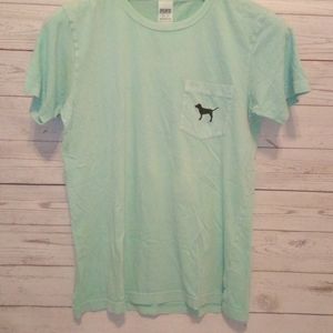 Victoria's Secret PINK Logo Aqua t-shirt